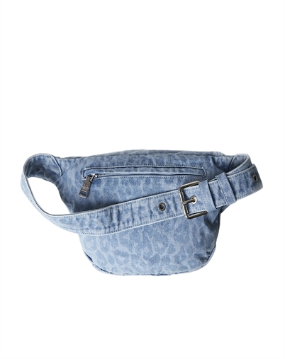 Lala Berlin - Becca Printed Denim Belt Taske - Washed Blue Leo